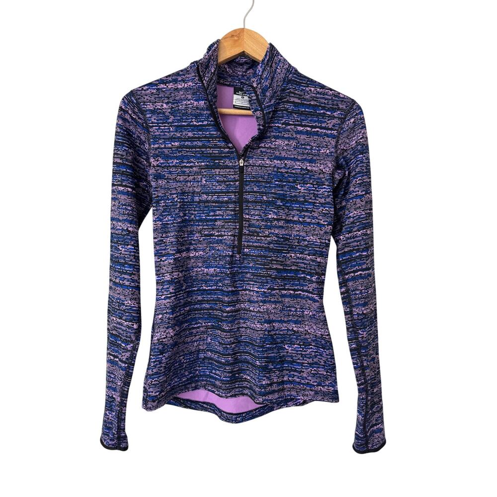 Nike Pro Dri Fit Womens Half‎ Zip Long Sleeve Running Shirt Size Small